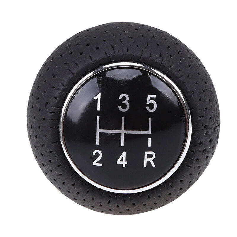 Leather Black Stitch Gear Shift Knob for Universal 5-Speed Manual Cars
