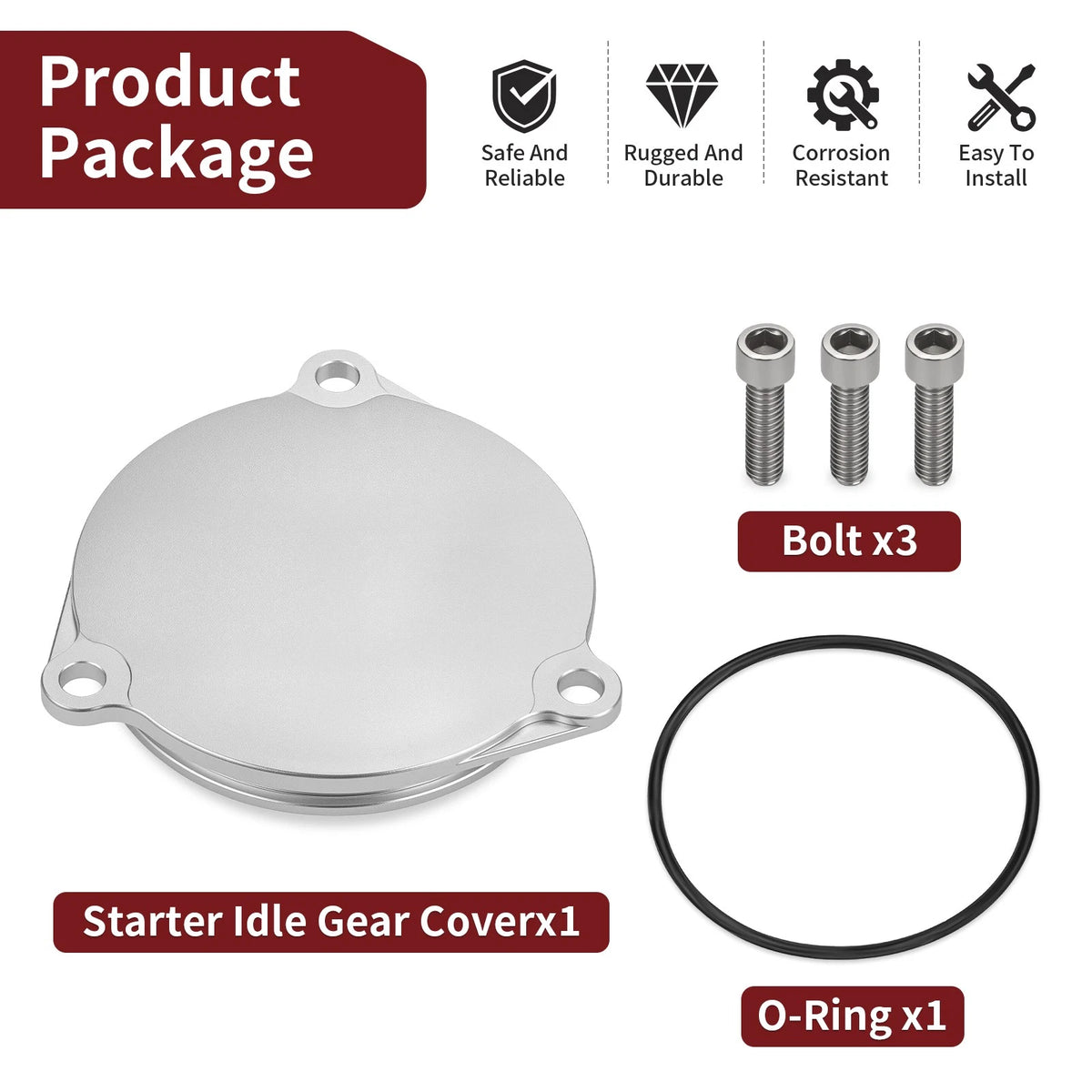 Starter Idle Gear Cover Cap & Bolt for Suzuki Quadsport Z400 (2003–2014)
