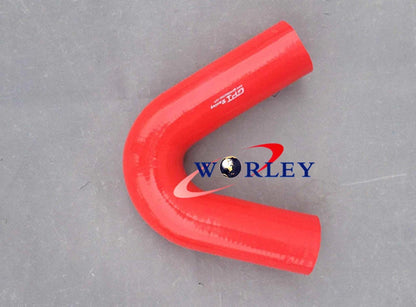 70mm 2-4/3" Silicone Joiner Connector Elbow Hose for Turbo Pipe Blue