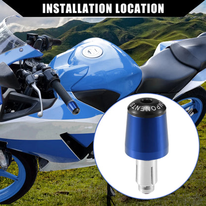 Handlebar End Plug 2 x 7/8" 22mm for Honda Blue