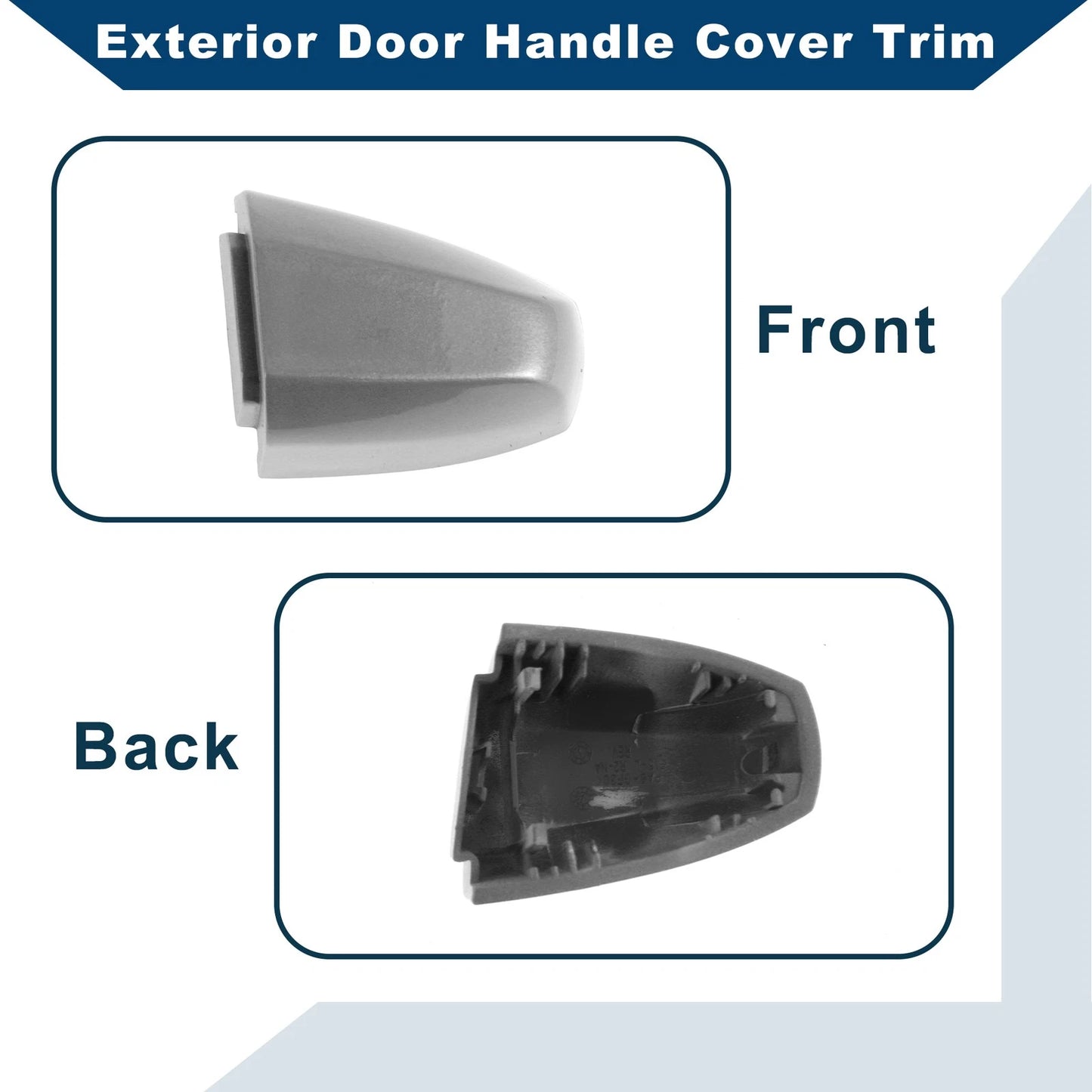 Exterior Door Handle Cover Trim for BMW X1 X2 X5 X6 2014-2019 Silver Tone