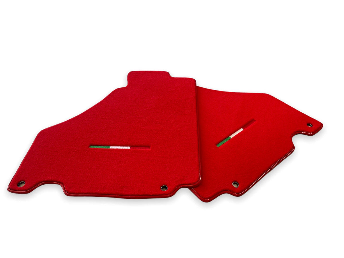 Red Floor Mats for Ferrari 360 Modena LHD with Italy Emblem (2000-2005)