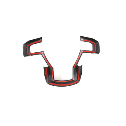 ABS Carbon Style Steering Wheel Moulding Panel Cover Trim for 15-19 Ford F-150