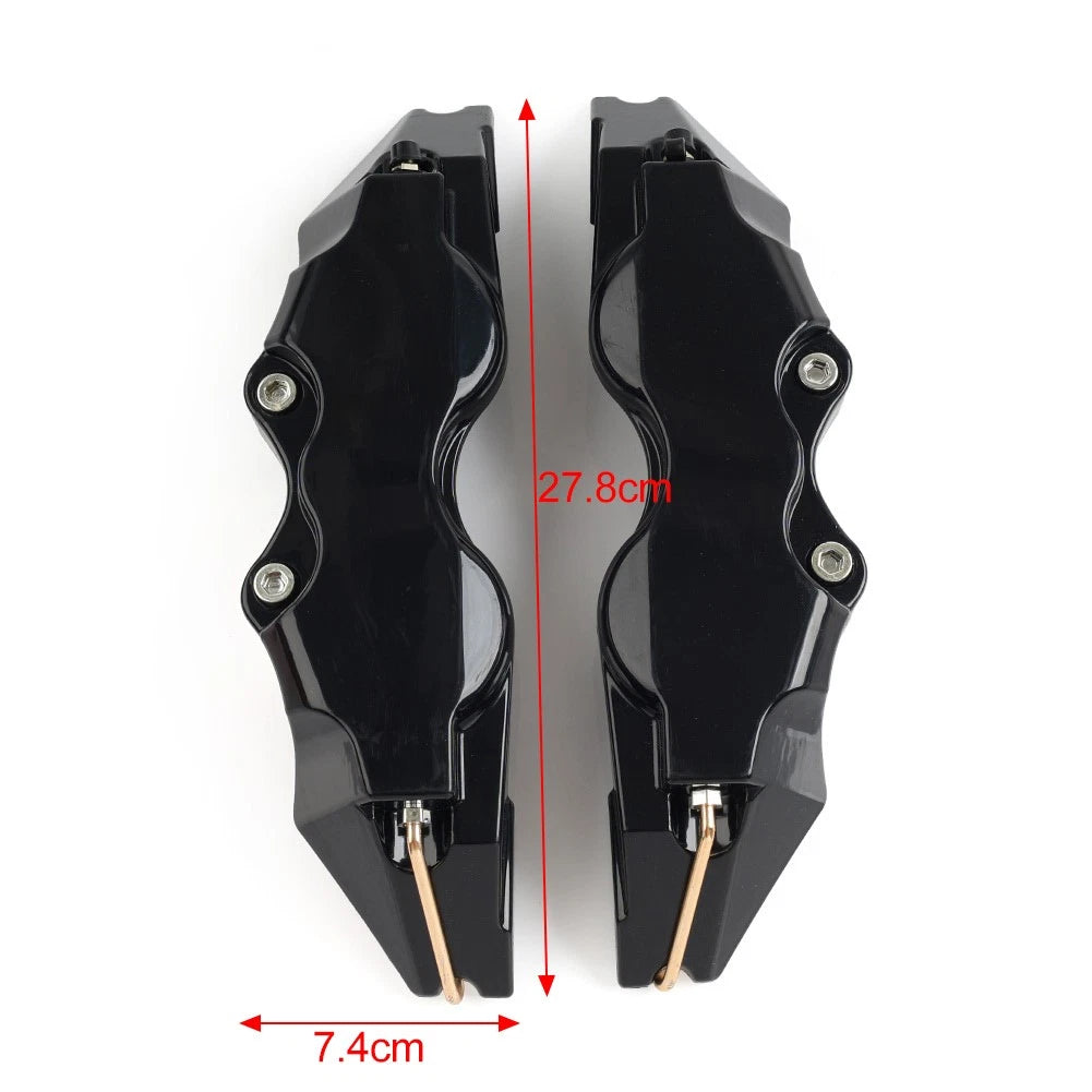 Large 3D Style Yellow Disc Brake Caliper Covers Set for Universal Cars