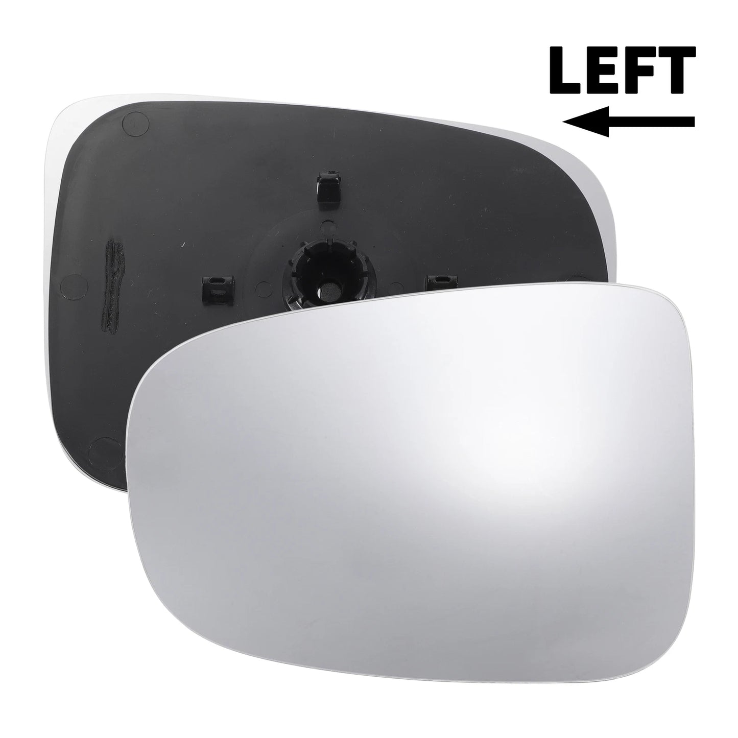 Left Side White Mirror Glass with Back Convex Non-Heated for Ford Transit