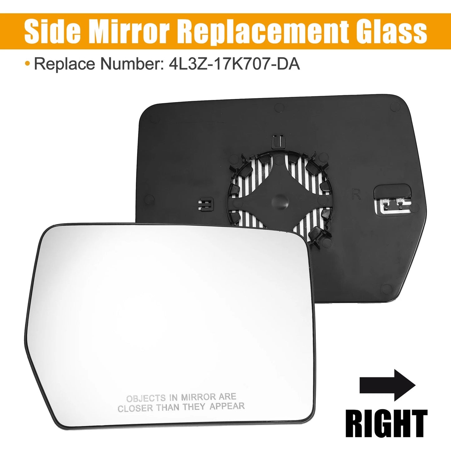 Heated Right Side Mirror Glass for Ford F-150 (2004-2014)