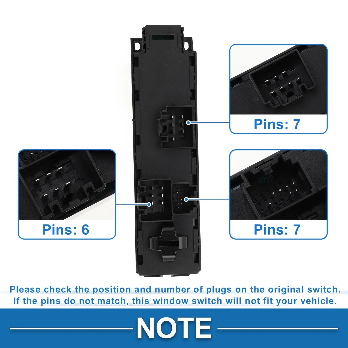 Power Window Switch for Ford Escape, Focus, Transit Connect (2013-2019)