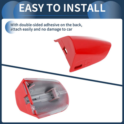 Front Left Door Handle Cover for Ford Mustang 2015-2020 ABS Red 1 x