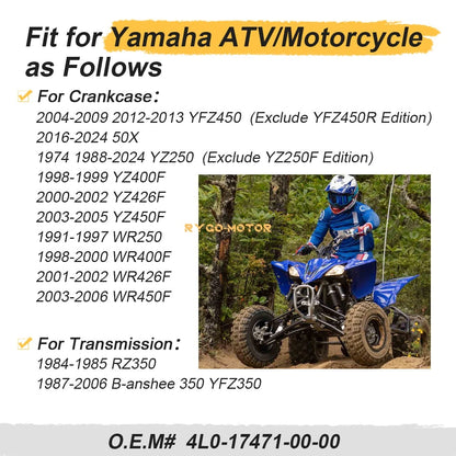 Crankcase Cover Plate for Yamaha YFZ450/YZ250X/YZ250/YZ400F/YFZ350