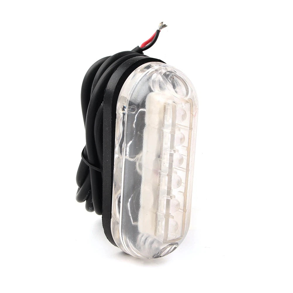 12V 6 x LED Underwater Red Light for Marine Boat - Waterproof Surface Mount