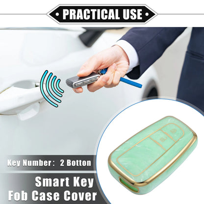 Smart Key Fob Cover Case for Toyota Prius 2006-2022 - 2 x TPU Green