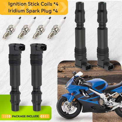 Ignition Coils for Honda CBR954RR 2002-2003 w/Iridium Spark Plug