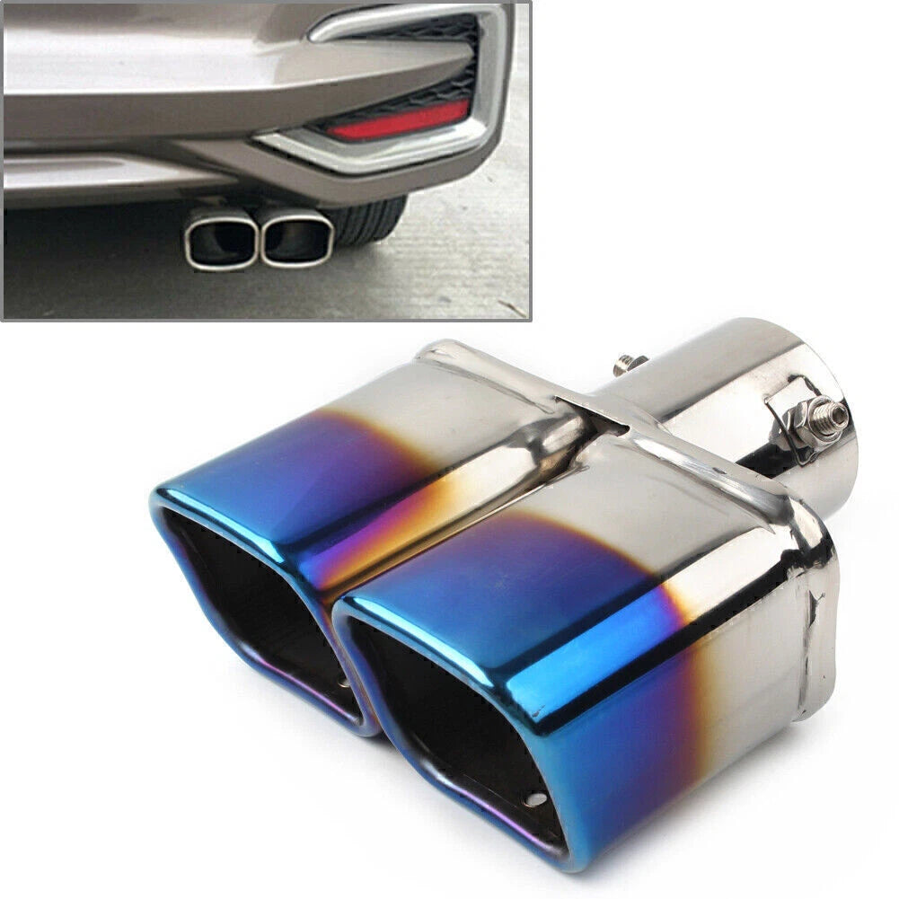 Stainless Steel Dual Exhaust Pipe Tail Muffler Tip for Car Accessories