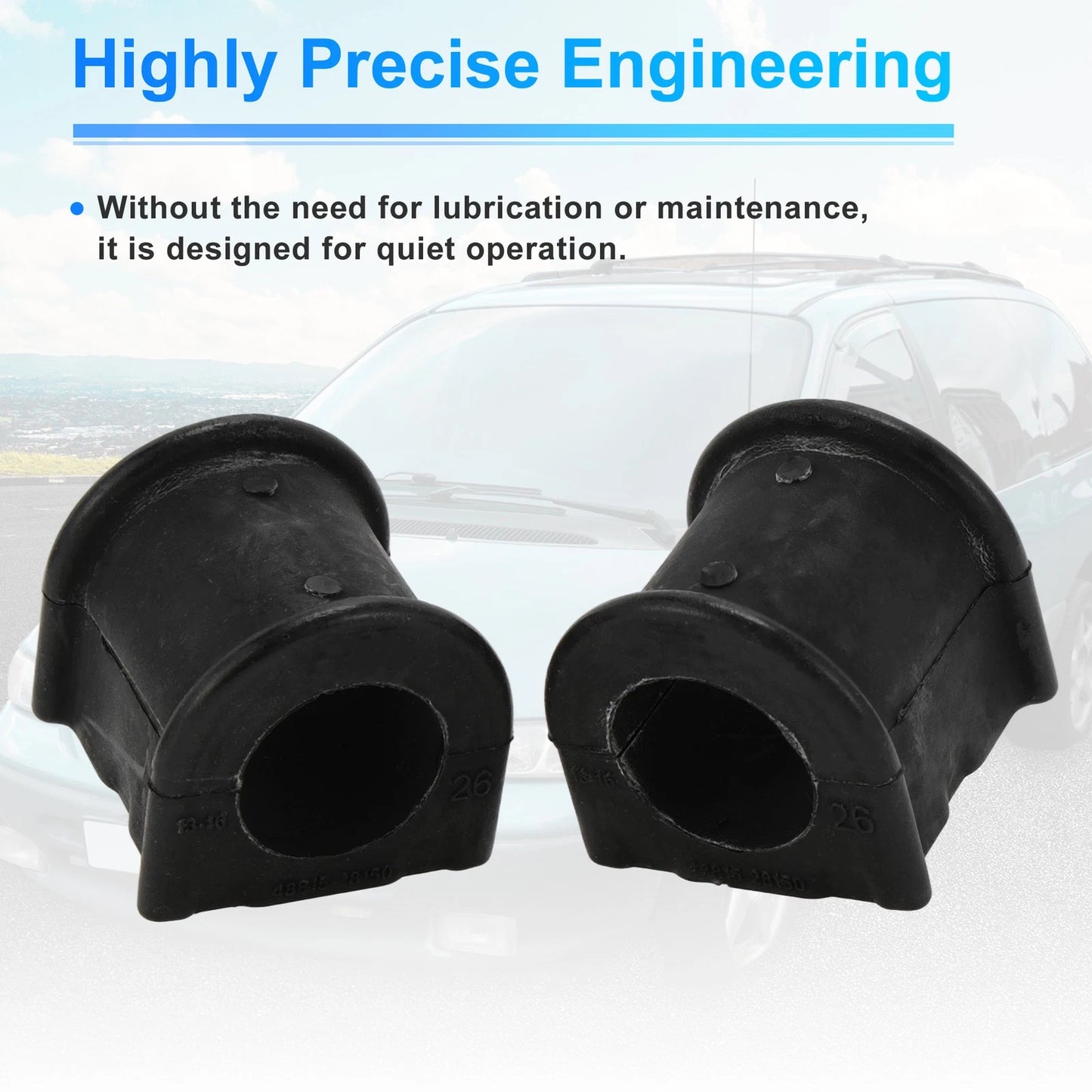 Stabilizer Sway Bar Bushings for LEXUS ES300H (2013-2018) - 2 Pcs Black