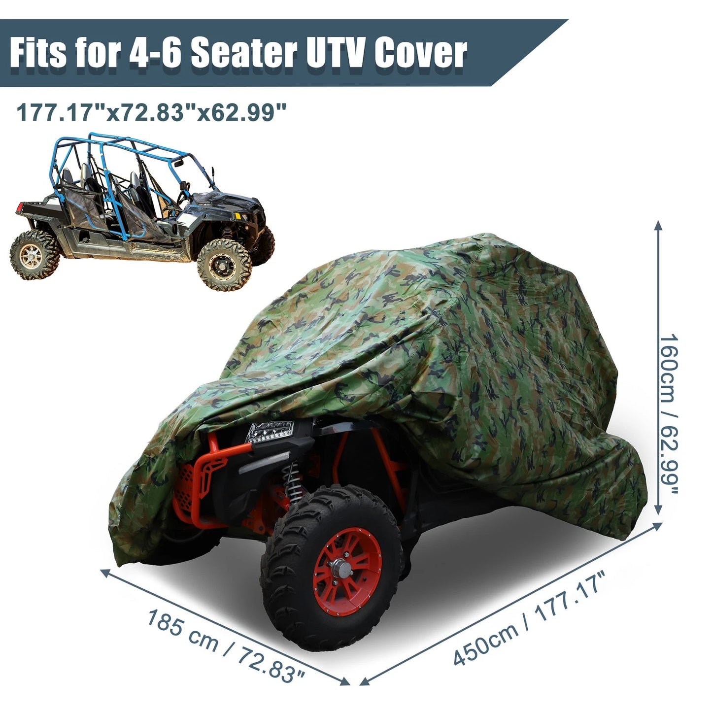 UTV Cover / Waterproof Full / Camouflage for Kawasaki Can-Am