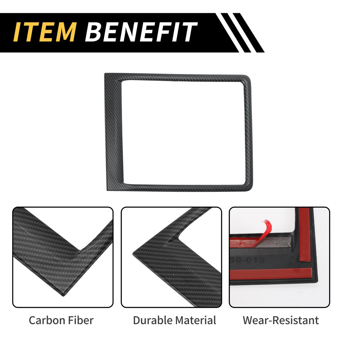 Dash Center Console Organizer Tray for Ford F-150 2015-2020 Carbon Fiber Black
