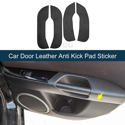 Car Door Leather Anti Kick Pad Sticker for BMW 3 Series (2020-2023) Black Set