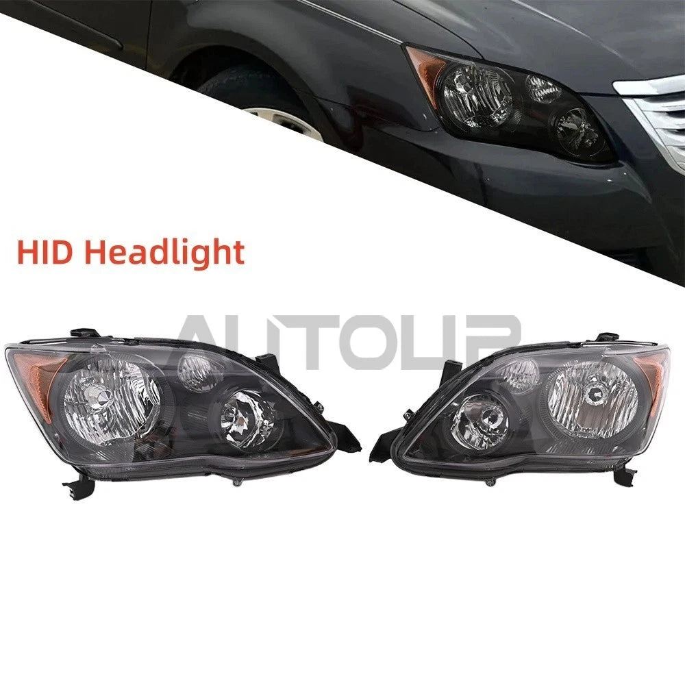 2 x HID Headlights Left/Right Pair Black for Toyota Avalon (2008–2010)