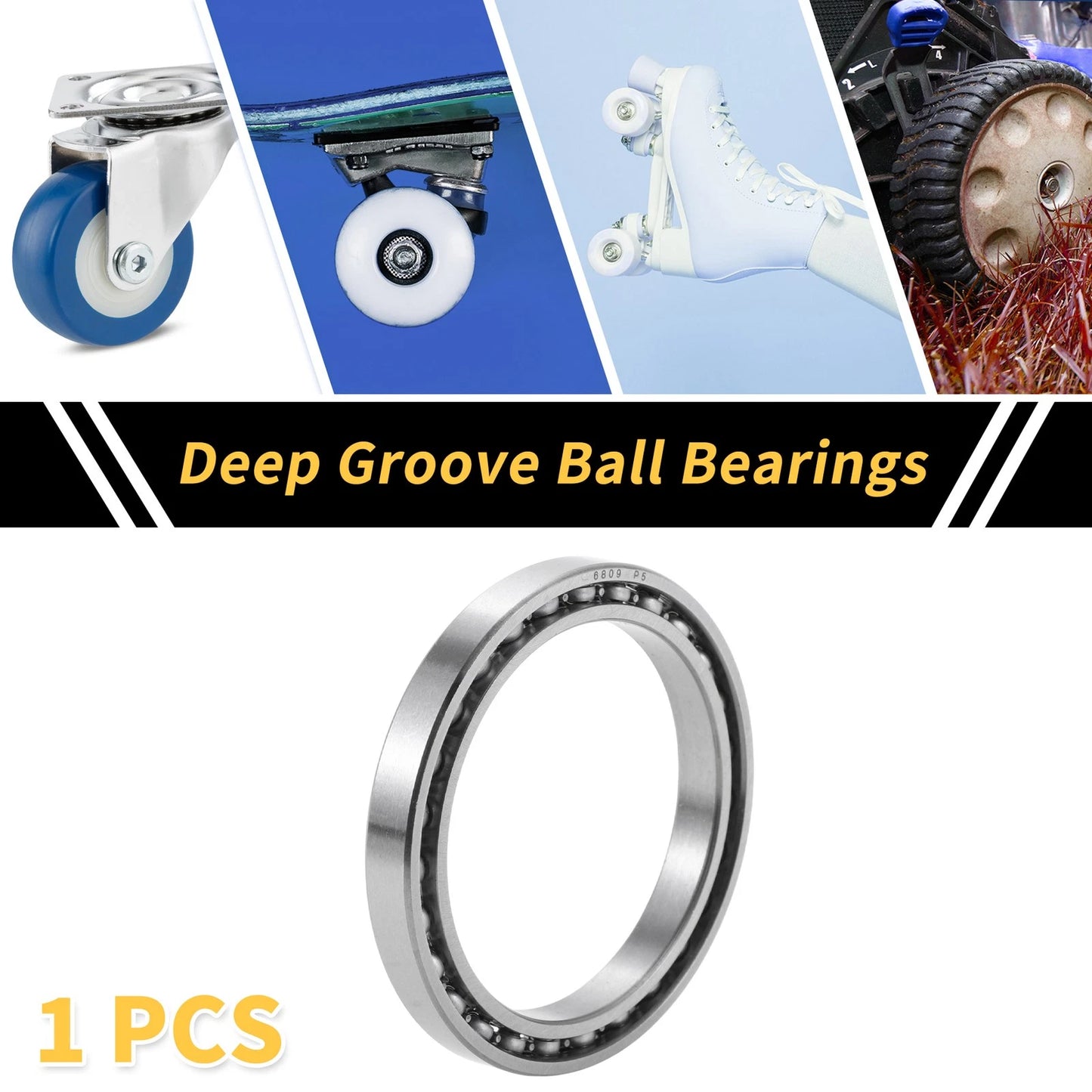 6809 Deep Groove Ball Bearings 45x58x7mm for Scooter Skateboard Wheel