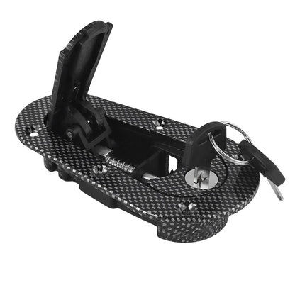Carbon Fiber Racing Hood Pin & Flush Mount Latch Lock for Car