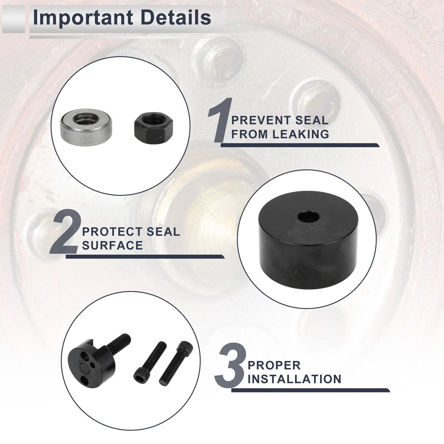 Crankshaft Seal & Wear Ring Installer Tool for Ford Super Duty F250 F350