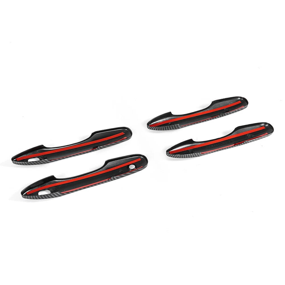 Carbon Fiber Door Handle Cover Trim Overlay Cap Set for 2018-2023 Toyota Camry
