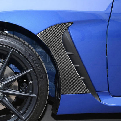 Black Carbon Fiber Side Fender Covers for Toyota 86, Subaru BRZ (2022-2024)