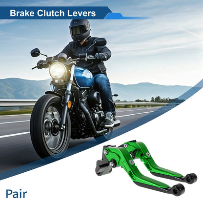 Brake Clutch Levers / Short Long for Kawasaki Versys 650 Green Black
