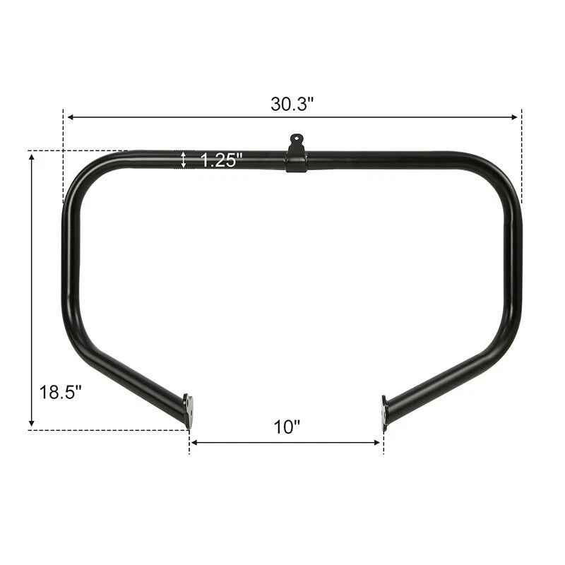 Black Highway Engine Guard Crash Bar Footpeg for Harley Electra Glide (09-24)