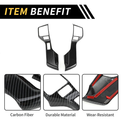 Carbon Fiber Steering Wheel Cover Trims for Toyota Tacoma (2016-2023)
