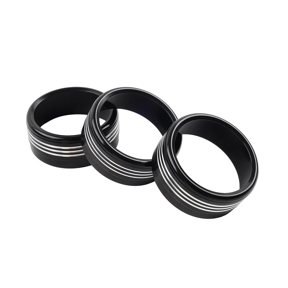 Blk AC Climate Control Knob Ring Covers for Subaru Forester XV Crosstrek WRX STi (2014-2021)