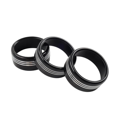 Blk AC Climate Control Knob Ring Covers for Subaru Forester XV Crosstrek WRX STi (2014-2021)