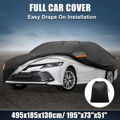 Waterproof Aluminum Film Car Cover for Toyota Camry (2007-2022) Black