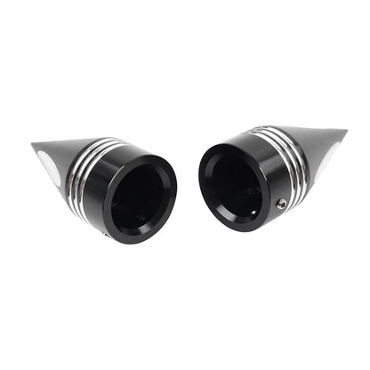 Black & White Spike Front Axle Cap Nut for Harley Touring Dyna Sportster