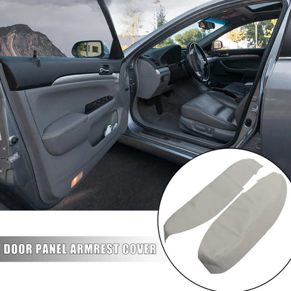 1 Pair Front Door Cover Trim Armrest Pad for Acura RL (2005 - 2012) Gray
