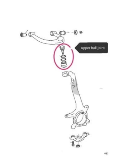 25mm Lift Extended Upper Ball Joints for Toyota Hilux Vigo 4x4 (2005-On)