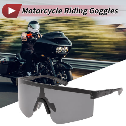 Goggles / Deep Gray Lens / Black Frame for Motorcycle Cycling Sunglasses