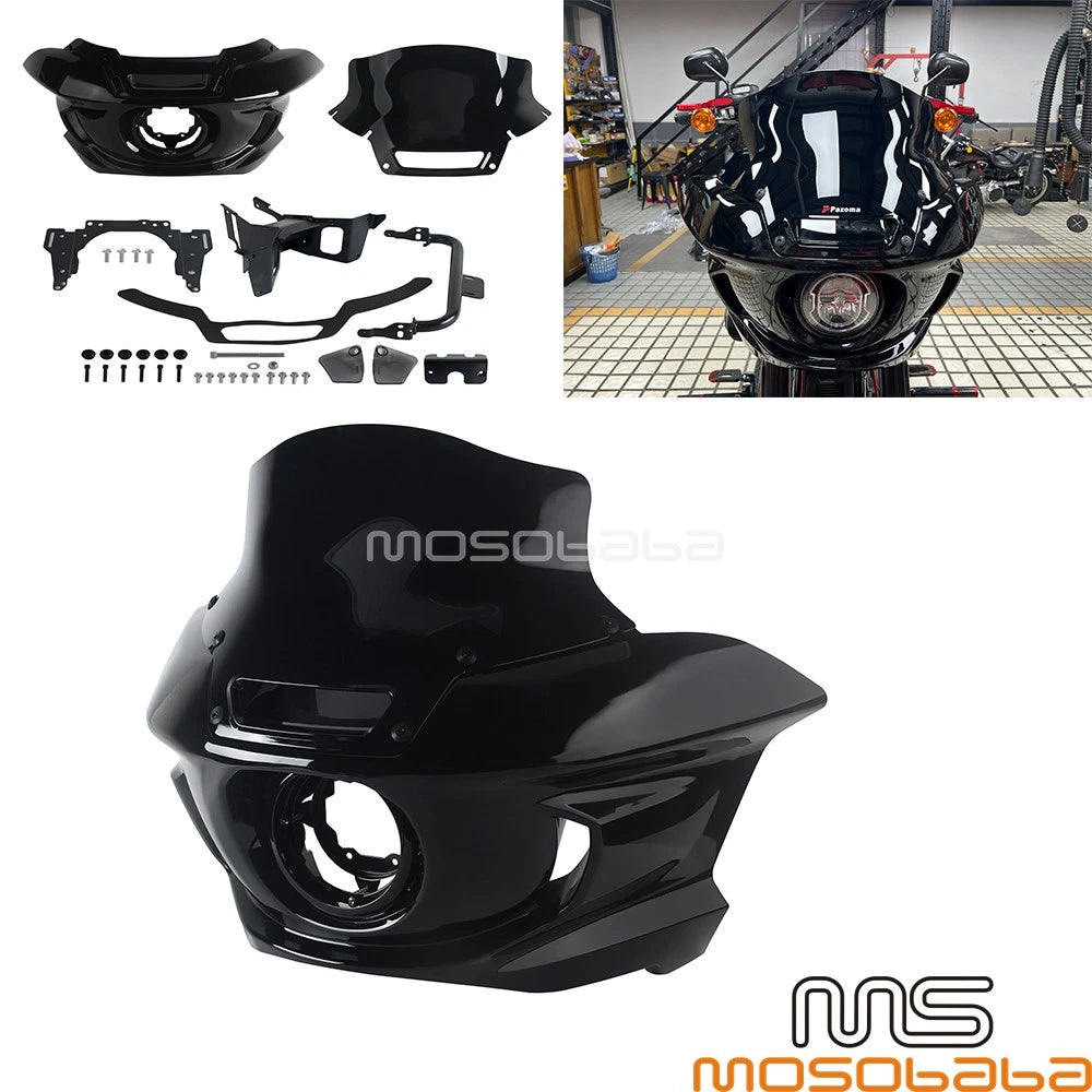 Front Headlamp Fairing w/Windshield for Harley Softail Low Rider S FXLRS (2018-2023)