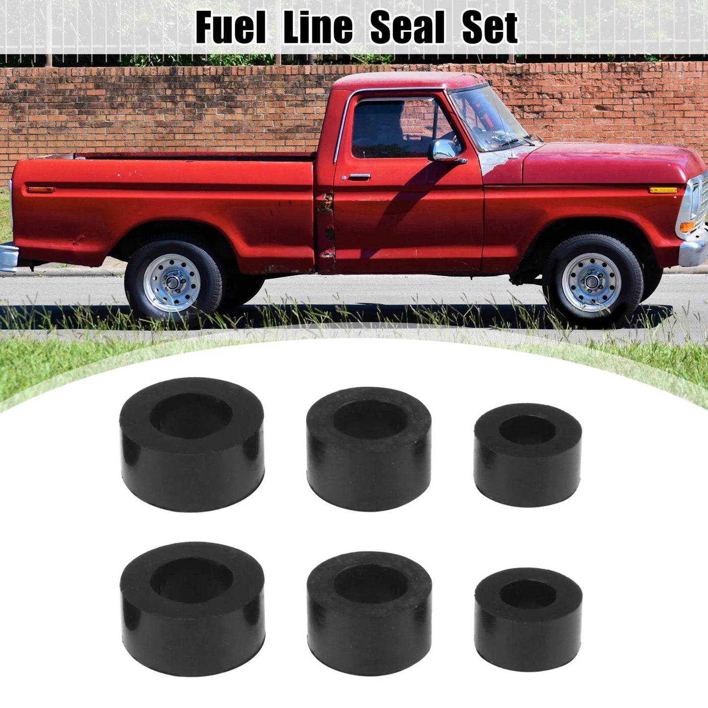 Fuel Line Seal Rubber Diesel Sleeve Set for Ford Powerstroke (1994-2003)