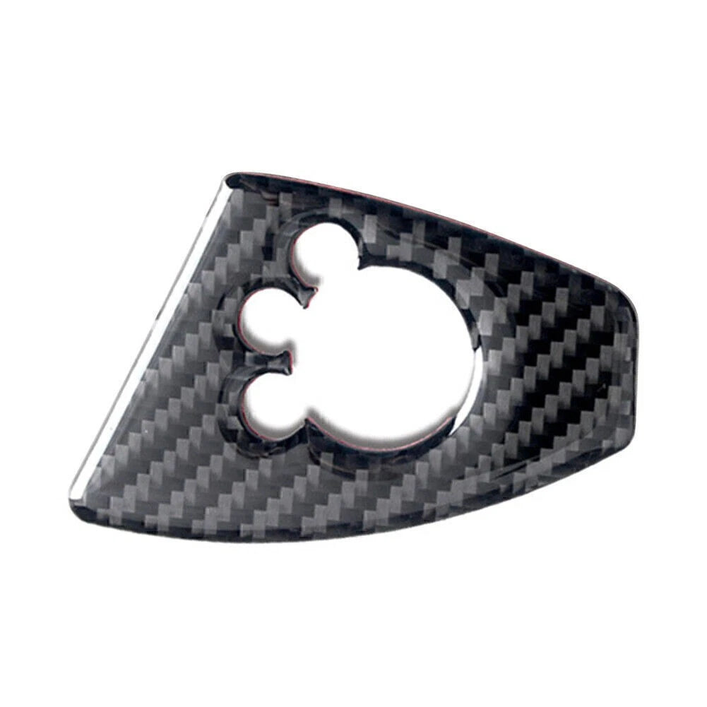 Black Carbon Fiber Interior Door Lock Button Cover Trim for Audi TT TTRS (2008-2014)