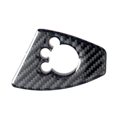 Black Carbon Fiber Interior Door Lock Button Cover Trim for Audi TT TTRS (2008-2014)