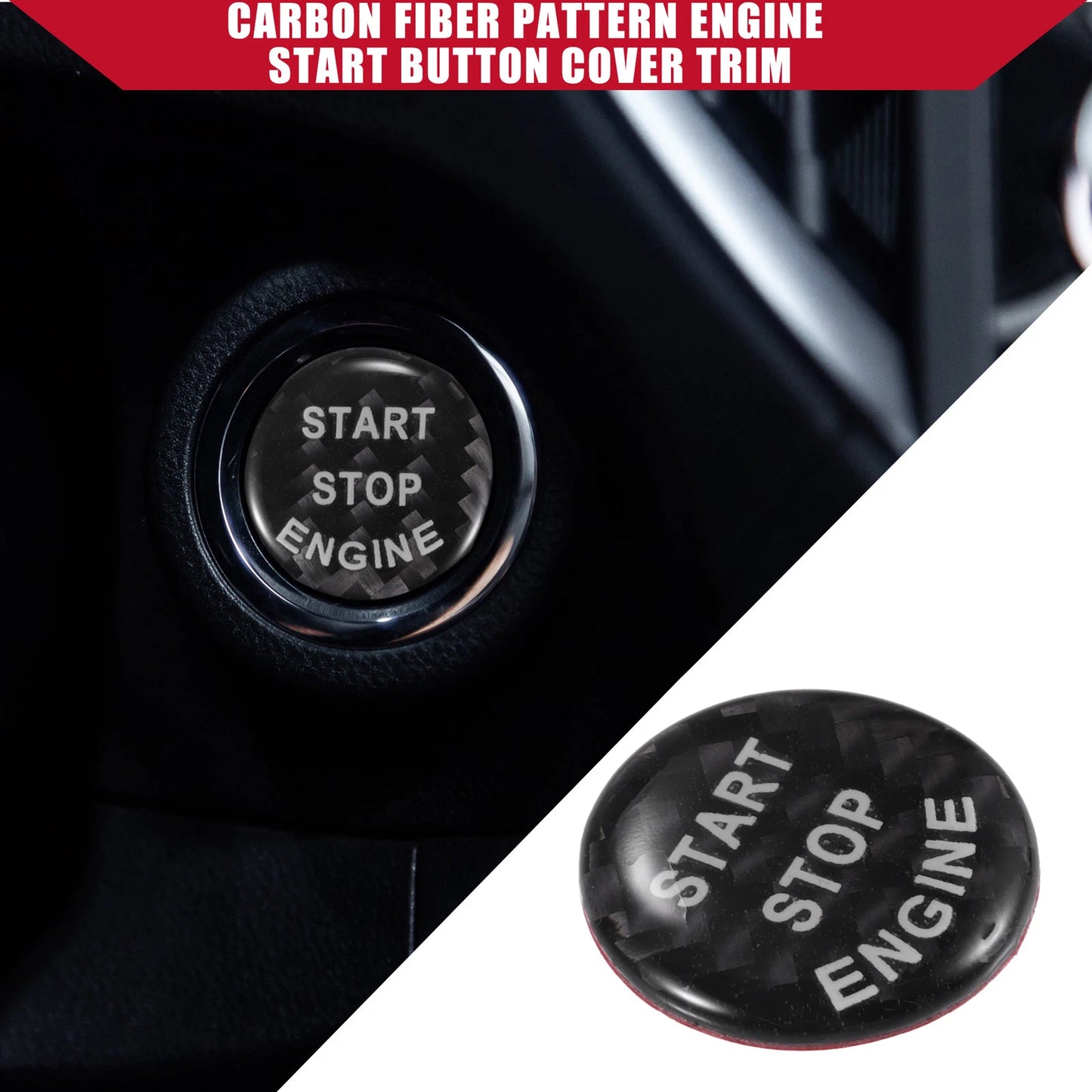 Carbon Fiber Engine Start Stop Button Cover for BMW X5 E70 (2007-2013)
