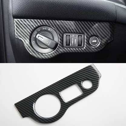 Headlight Switch Button Panel Cover Trim for 2016-2021 Dodge Charger Carbon Fiber