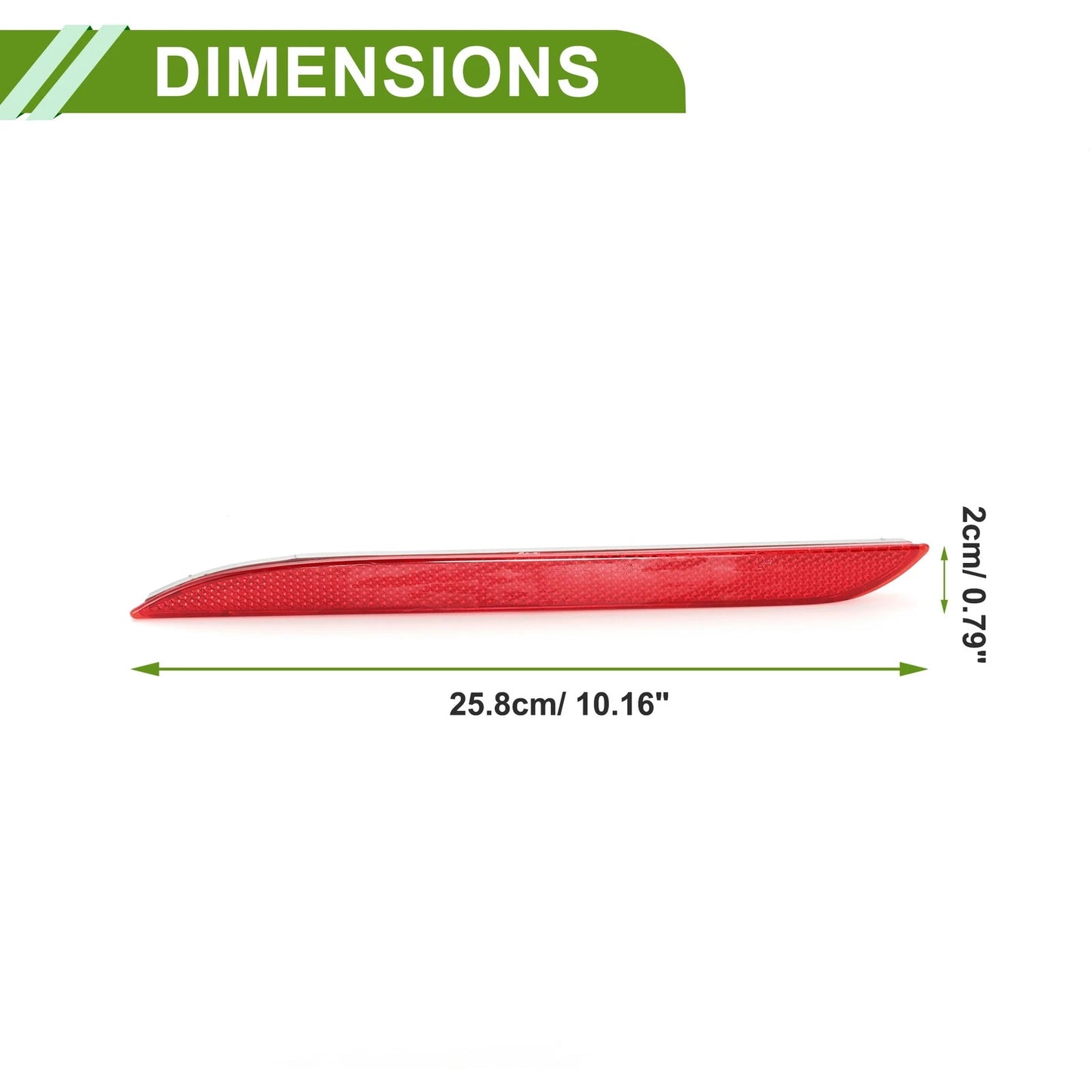 Bumper Reflector for Ford Mustang 2015-2017 Red 1 x Rear Left