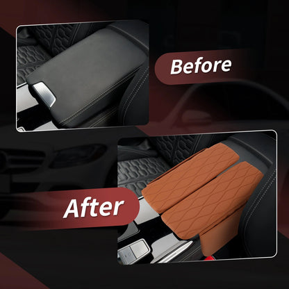 Center Console Cover for BMW X5 G05 2019-2025 Napapi PVC Armrest Cushion Brown