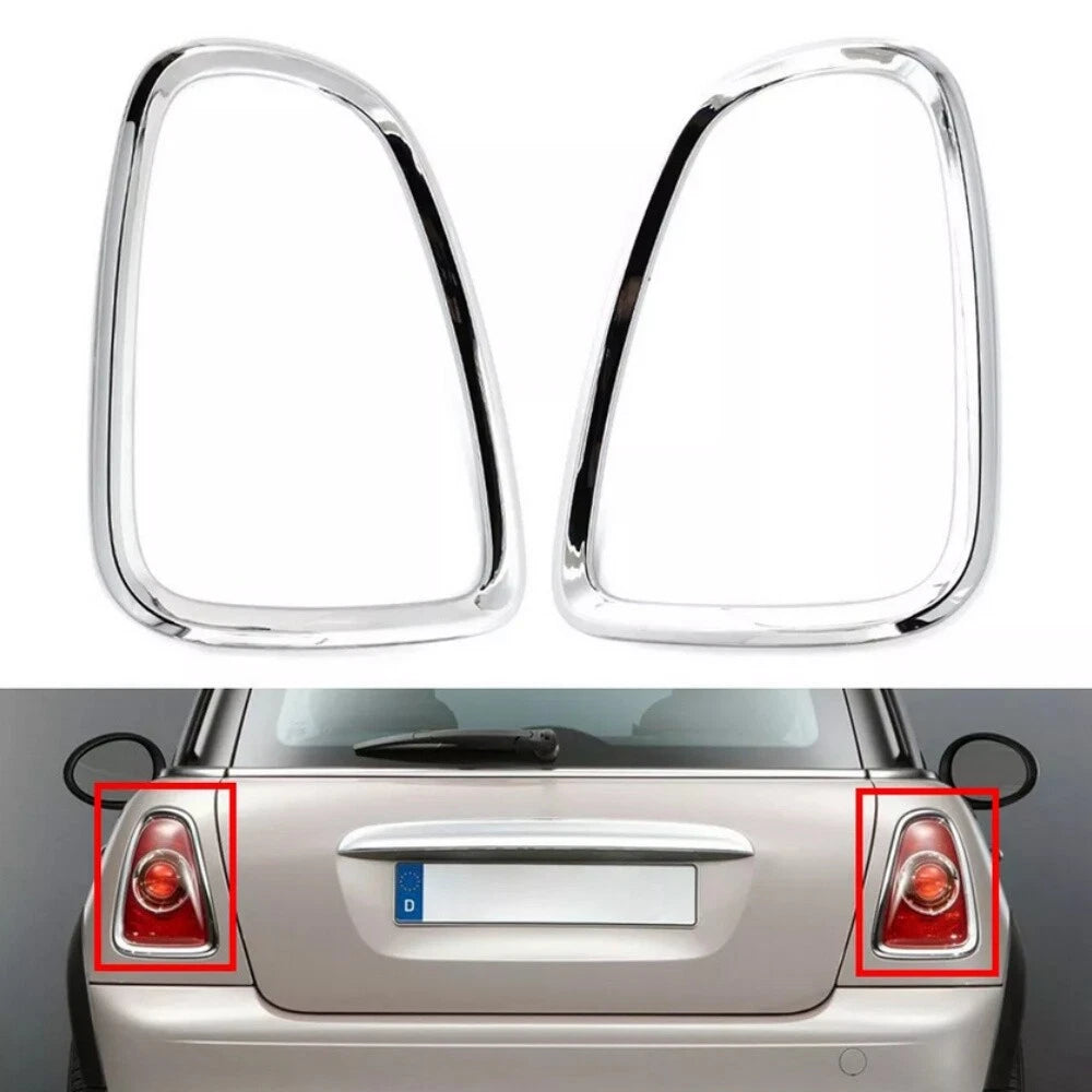 Silver Tail Light Covers for BMW Mini Cooper R56 R57 R58 R59 (2007-2014)