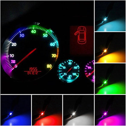 Pink T3 Neo Wedge LED Light Bulbs for Dashboard Panel A/C Climate Control