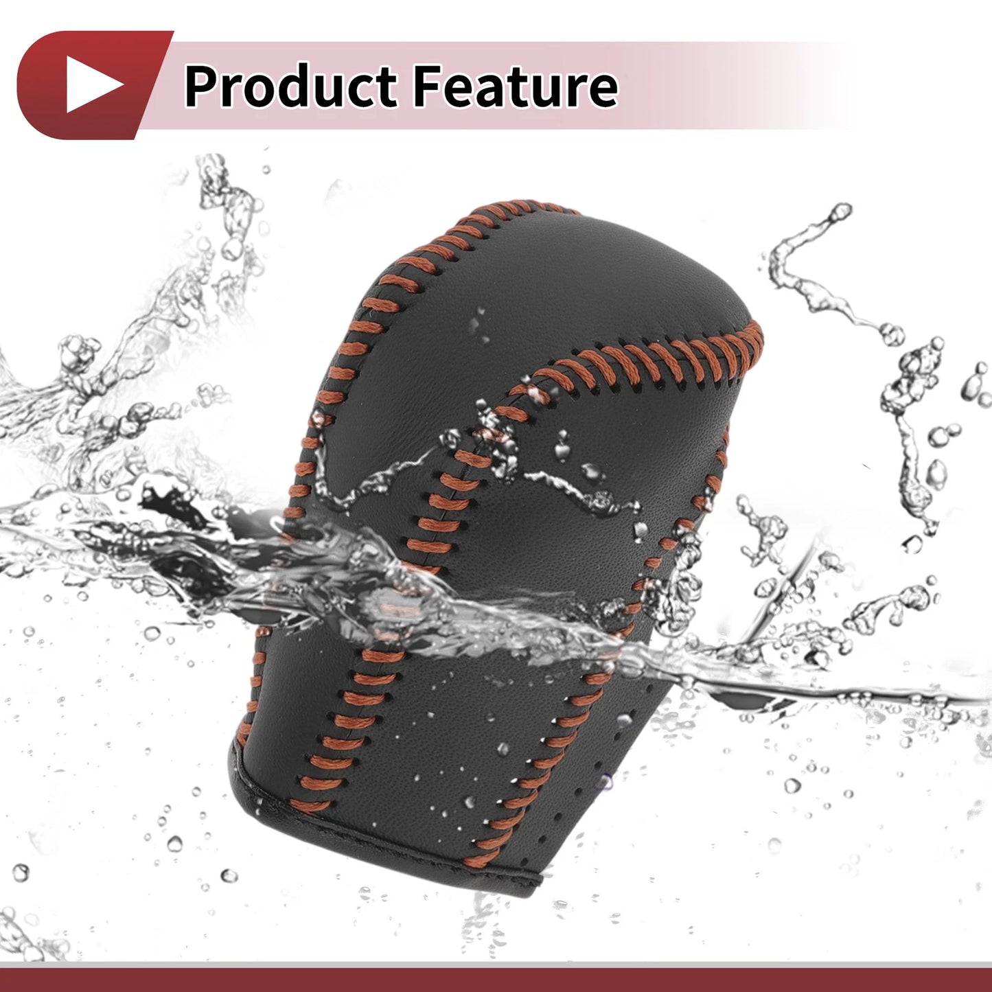 Car Gear Shift Knob Cover for Honda Crider (2019-2022) Brown Faux Leather