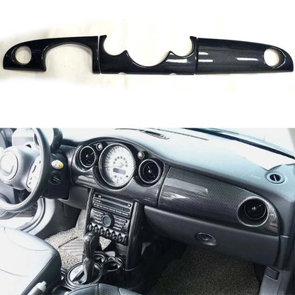 LHD Carbon Fiber STYLE Console Dashboard Panel Cover Trim for Mini R53 R50 R52