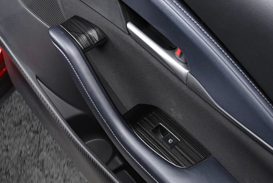 Black Titanium Window Lift Panel Cover Trim for Mazda CX-30 (2020-2023)